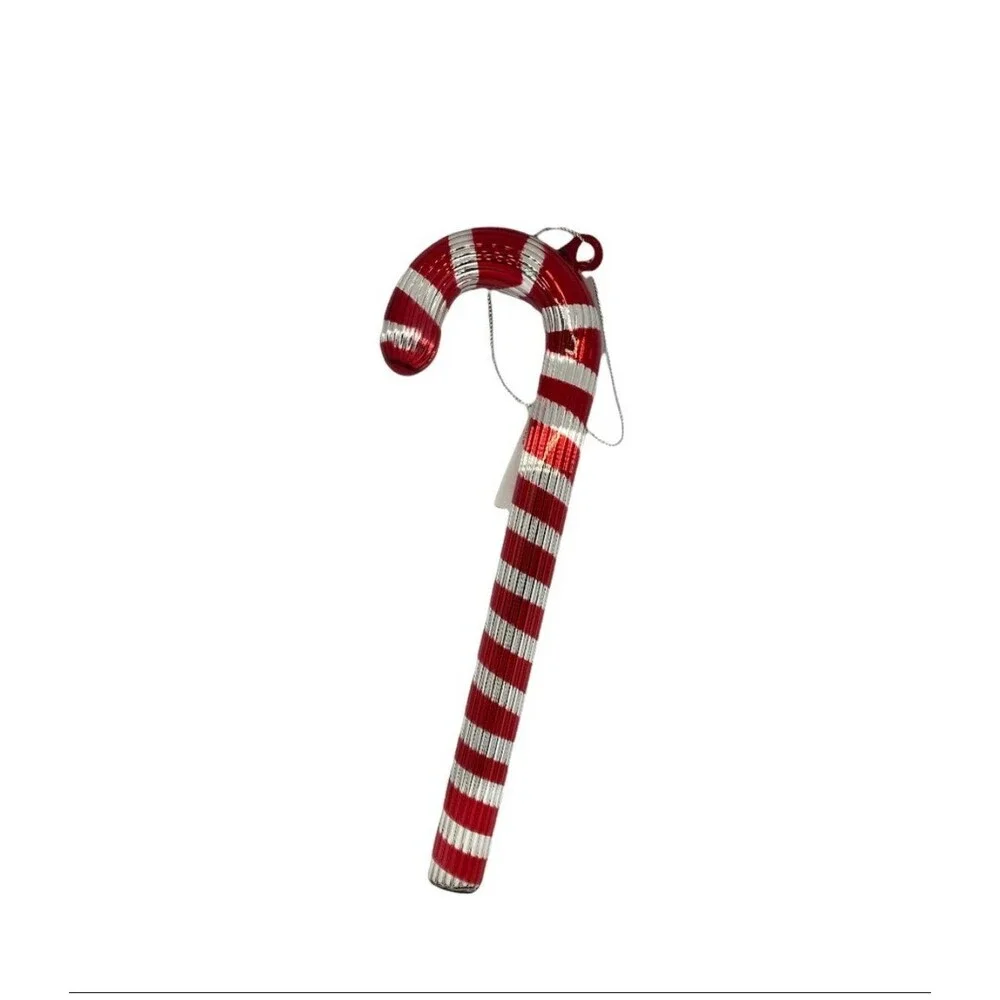 Holiday Lane Glass Peppermint Twist Candy Cane Christmas Ornament